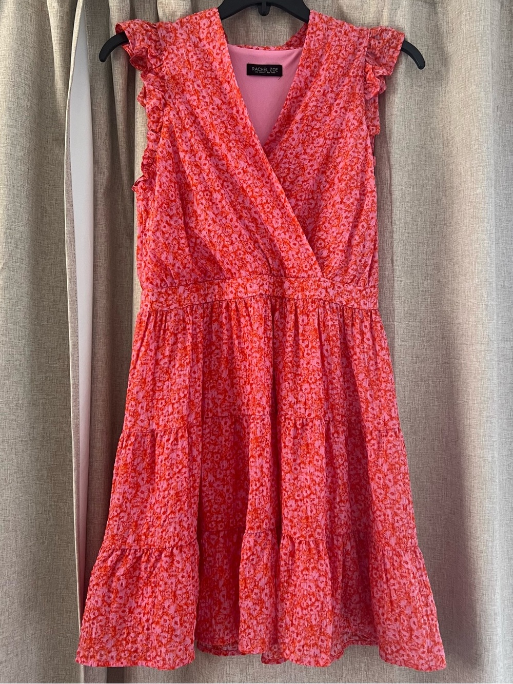Rachel Zoe Coral Floral Wrap Dress